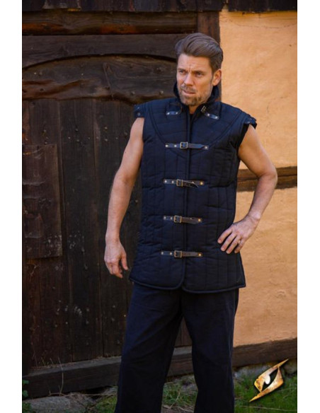 Sleeveless medieval warrior gambeson,...