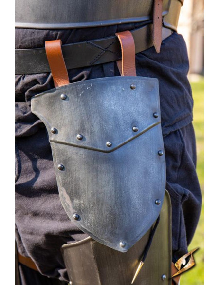 Full armor of medieval soldier, black...