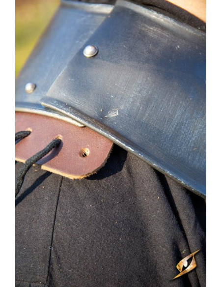Medieval warrior's gorget, dark color