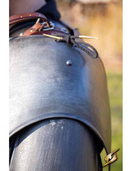 Medieval warrior shoulder pads, black...