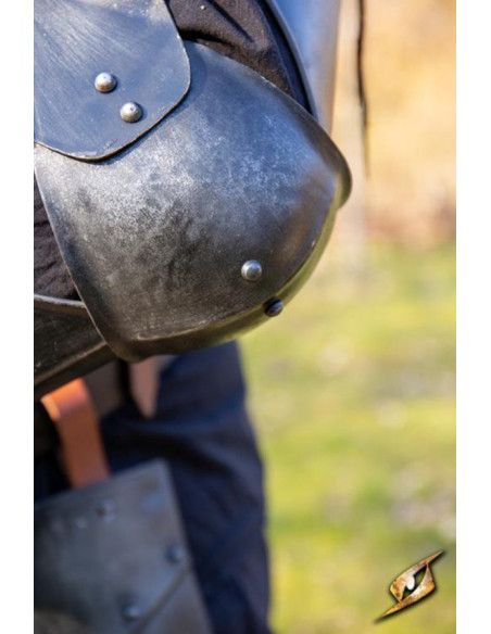 Medieval arm guards, black finish