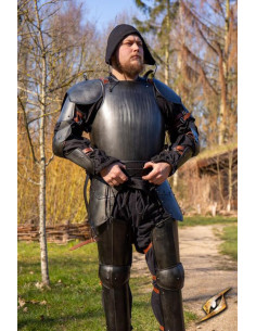 Medieval Squire breastplate, black finish 2