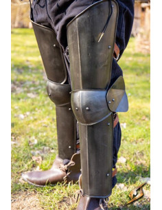 Soldier leg protectors, black finish