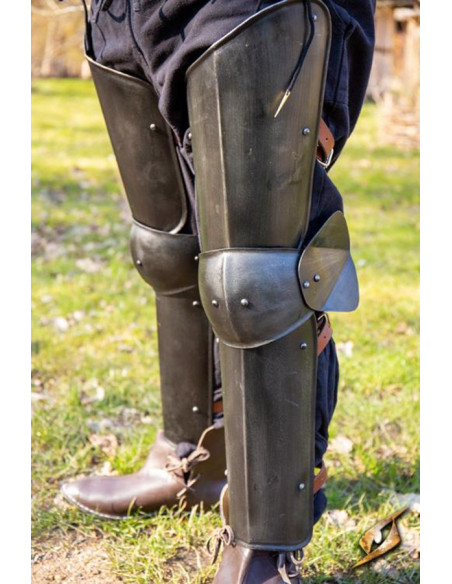 Soldier leg protectors, black finish