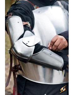 Medieval arm guards, polished finish