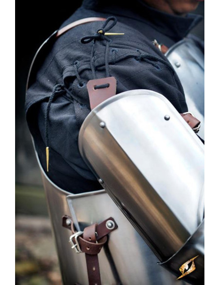 Medieval arm guards, polished finish