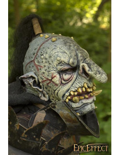 Gray Troll Mask with hair, Latex 2