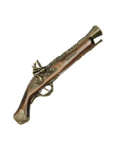 Brassed flintlock blunderbuss pistol