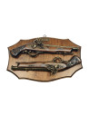 wooden panoply with pistols