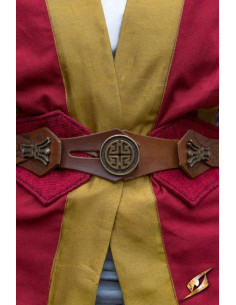 Japanese Samurai Belt Beruto, red and brown