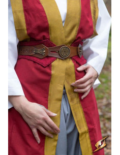 Japanese Samurai Belt Beruto, red and brown 2