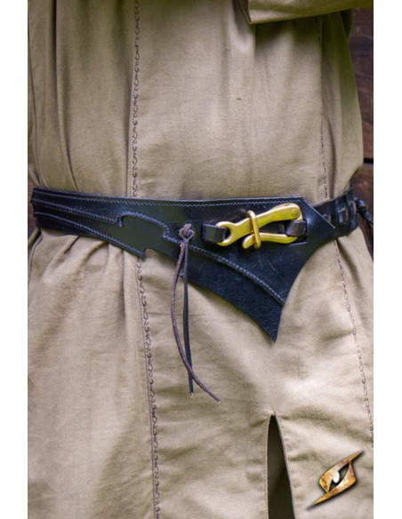 Dark Elves leather belt, black