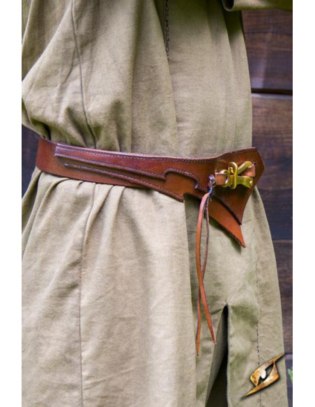 Dark Elf leather belt, brown