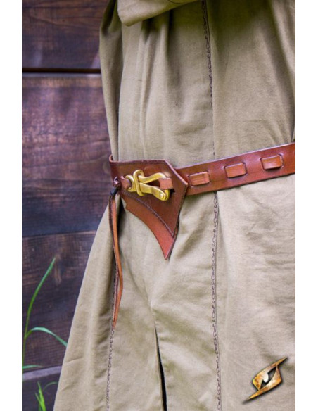 Dark Elf leather belt, brown