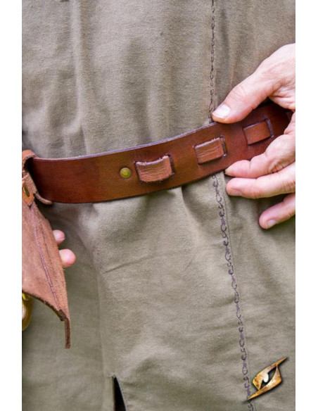 Dark Elf leather belt, brown