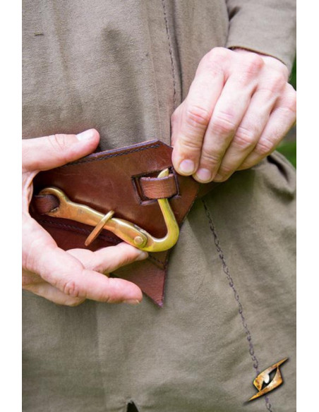 Dark Elf leather belt, brown