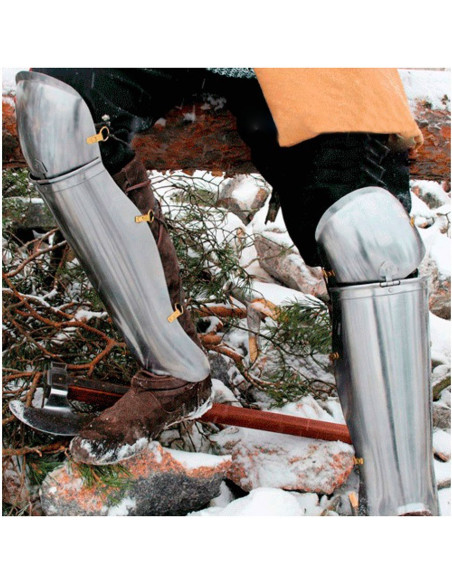 Roman steel greaves