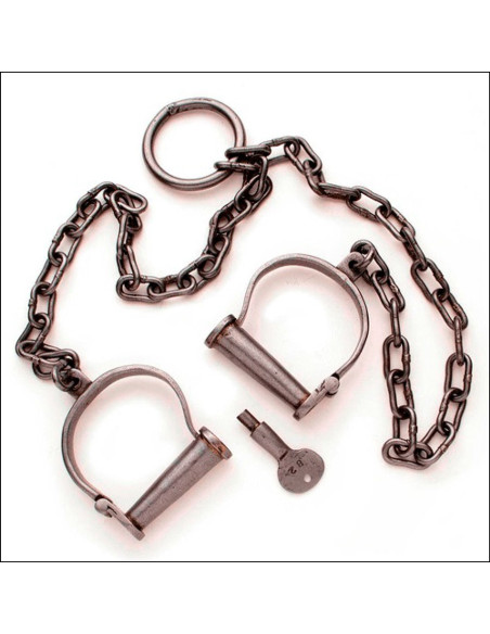 Medieval leg shackles, iron Medieval leg shackles, iron