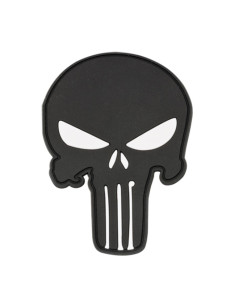 Black Skull patch with velcro (6.6x9 cm.)
