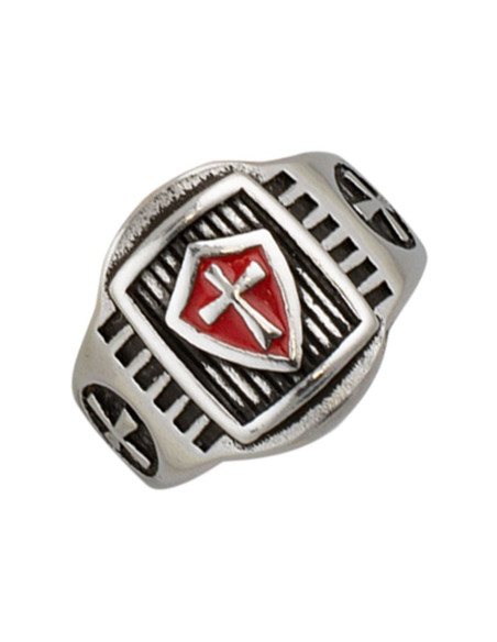 Knights Templar Shield and Cross Ring