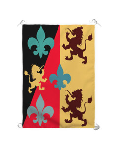 Medieval Lion-Fleur de Lis Banner (70x100 cms.)