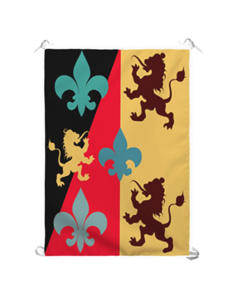 Medieval Lion-Fleur de Lis Banner...
