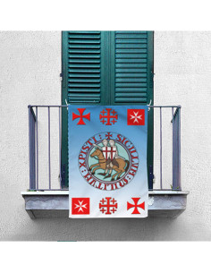 Medieval Banner Knights and Templar Crosses (70x100 cms.) 2