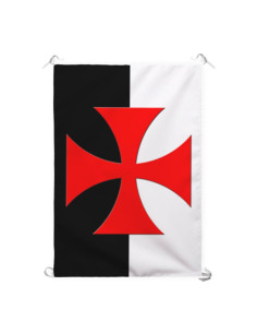 Bicolor Templar Cross Banner Paté (70x100 cms.)