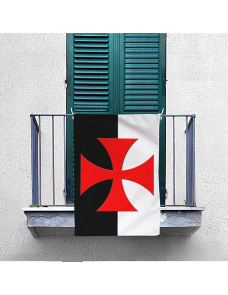 Bicolor Templar Cross Paté Banner... Bicolor Templar Cross Paté Banner...