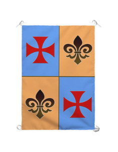 Medieval Banner Quartered Templar Cross (70x100 cms.)