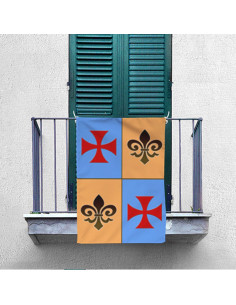Medieval Banner Quartered Templar Cross (70x100 cms.) 2