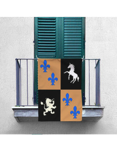 Medieval Banner Unicorns-Fleur de Lis (70x100 cms.) 2