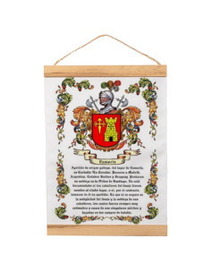 Pennant with wooden frame Personalized with your Last...