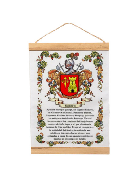 Pennant with wooden frame...