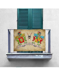 Medieval Banner 2 Personalized Surnames (70x100 cms.) 2