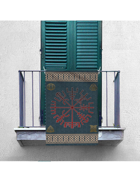 Vegvisir Viking symbol banner (70x100...