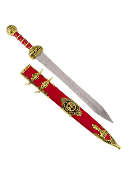 Spatha cavalry roman with sheath red