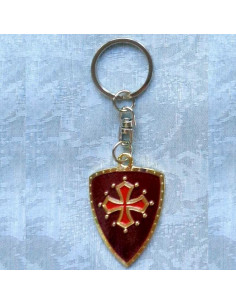 keychain key chain ring flag national souvenir shield knights templar 