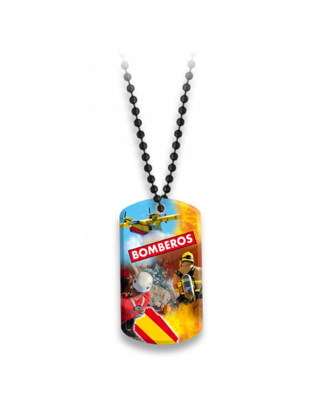 Plate with ball chain Firefighters Spain