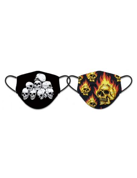 Reversible multi-skull facial accessory