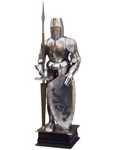Natural armor with shield and spear 2