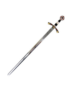 Silver decorated Templar sword 2