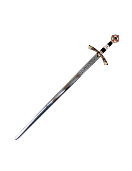 Golden decorated Templar sword