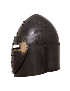 Sugarloaf Templar helmet with visor, dark finish 2