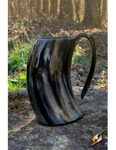 Viking antler jar Vegvisir model, clear finish 2