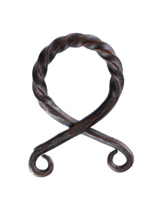 Small twisted iron troll cross pendant