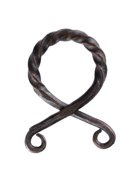 Small twisted iron troll cross pendant