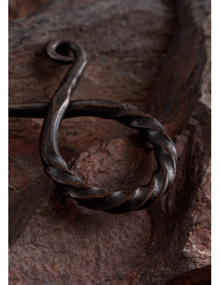 Small twisted iron troll cross pendant