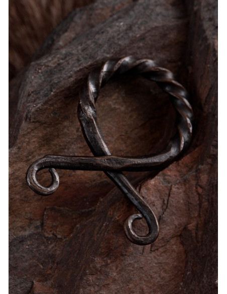 Small twisted iron troll cross pendant