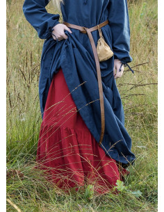 Medieval skirt or petticoat, red color 2